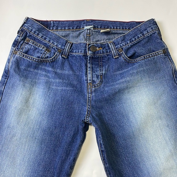 Abercrombie&Fitch Y2K Cropped Rolled Hem Jeans Size 4 Button Fly Mid Rise - Picture 3 of 14